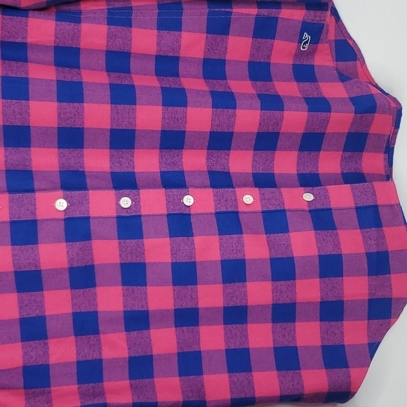 Vineyard Vines Relaxed Carmel Buffalo Check Performance Flannel Womens 4 Cotton - Picture 3 of 10